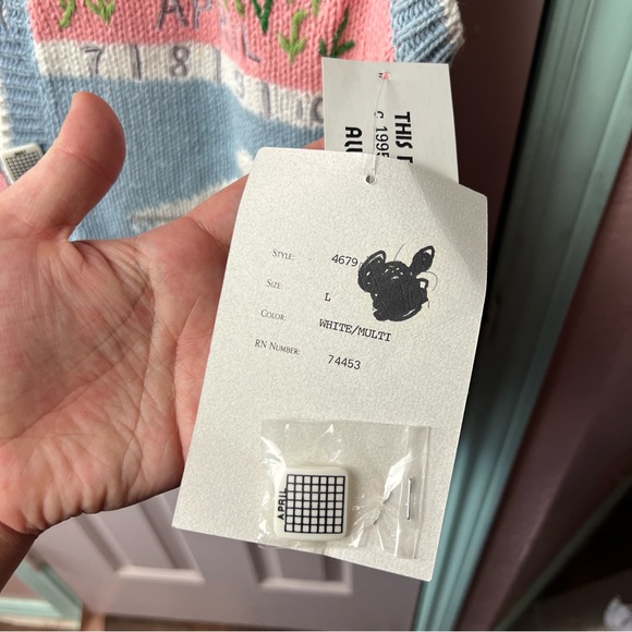 Vintage Knit Calendar Vest Size Large - Picture 7 of 11